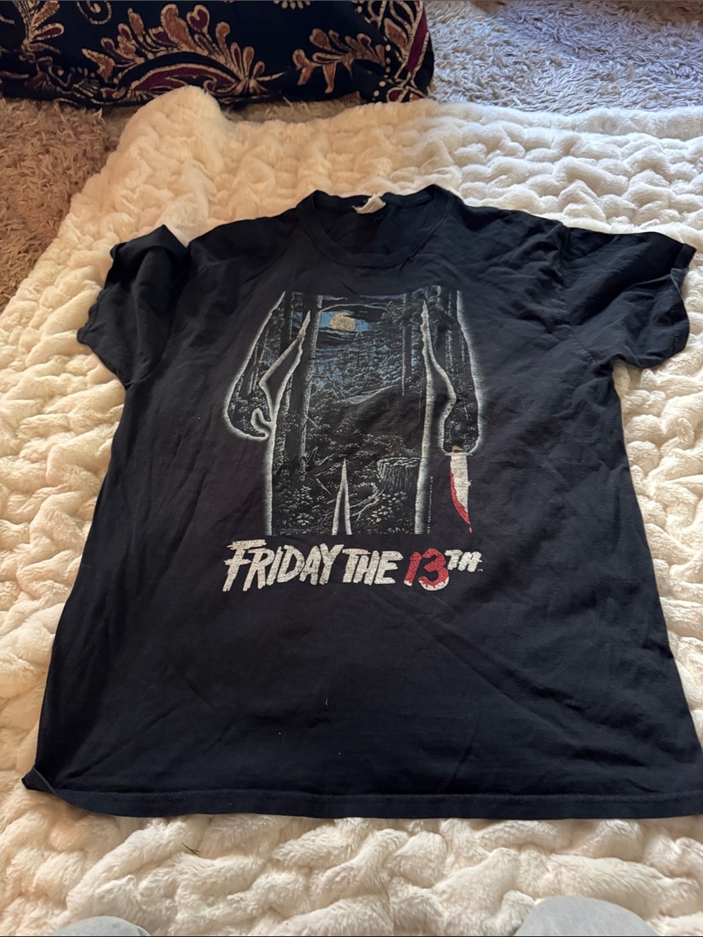 Vintage Friday the 13th Black Graphic Tee - Horror Movie Shirt